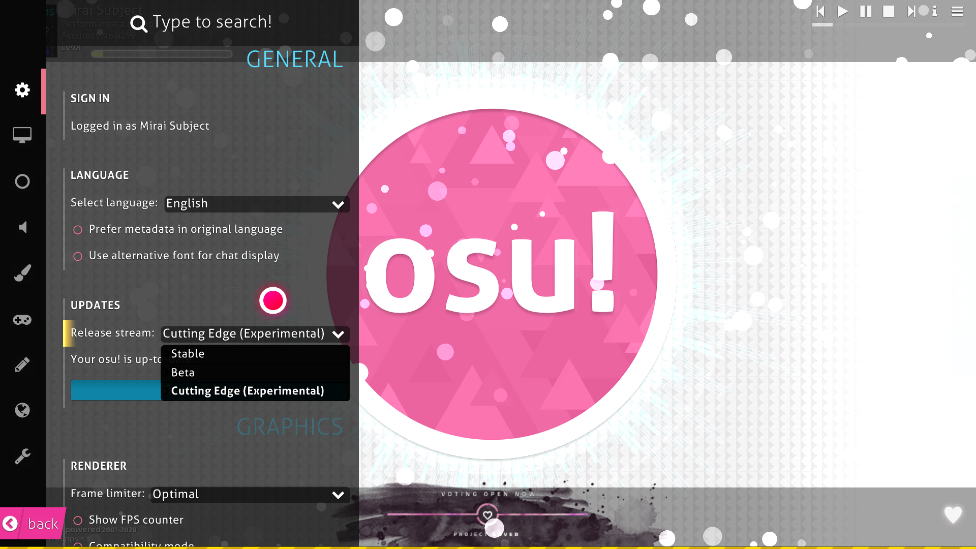 osu lazer can